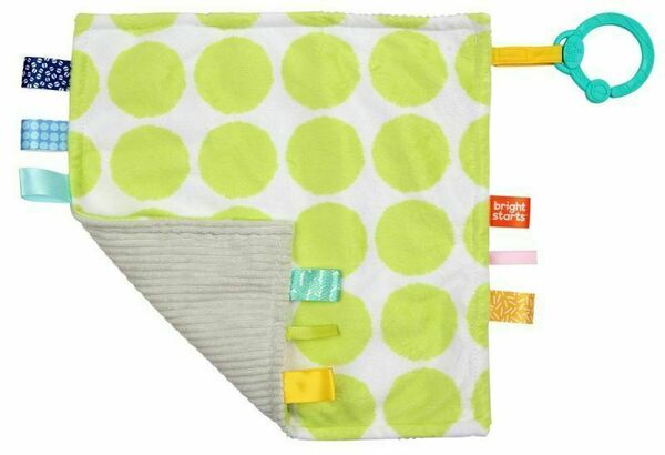Bright Starts Dečka mazlící na C kroužku Little Taggies zelené tečky 0m+ porovnat ceny