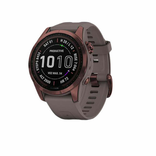 Garmin Fenix 7s PRO Sapphire Solar, Titan Dark Bronze/ Gray Silicone Band porovnat ceny