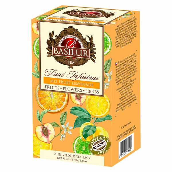 BASILUR Fruit mix fruit lemonade ovocný čaj  20 sáčků porovnání ceny