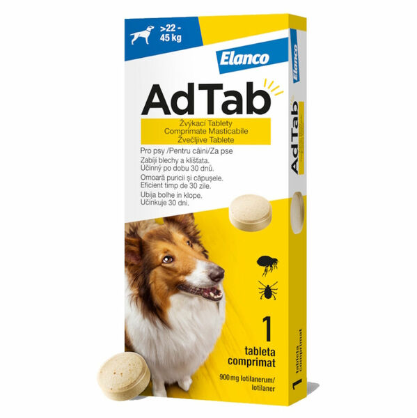 ADTAB 900 mg žvýkací tableta pro psy (22–45 kg) 1 kus porovnat ceny