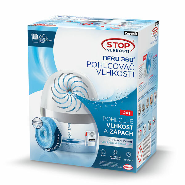 Ceresit STOP VLHKOSTI Aero 360° přístroj + 1 tableta 450 g bílý porovnat ceny