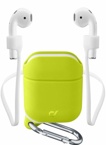 Cellularline Ochranný kryt s karabinou Sprint pro Apple AirPods 1&2 s držákem sluchátek zelený porovnat ceny