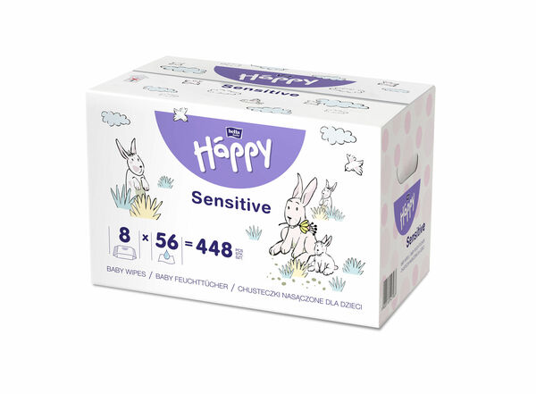 Bella Happy Baby čistící ubrousky sensitive hypoalergenní 8 x 56 ks porovnat ceny