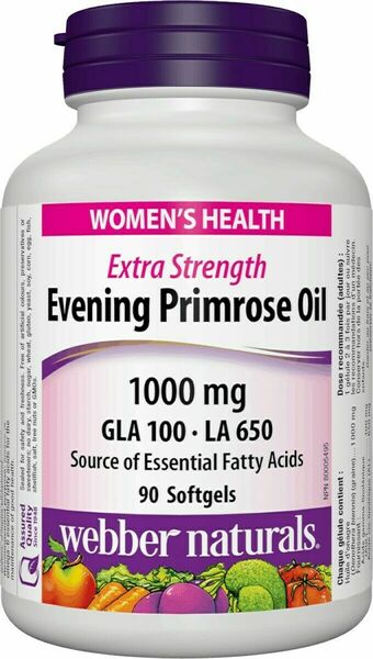 Webber Naturals Pupalkový olej 1000mg 90 tobolek porovnat ceny