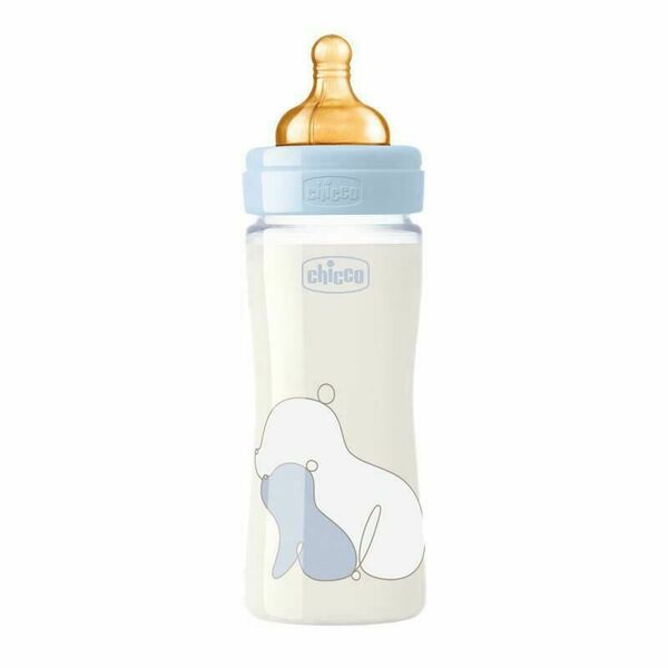 Chicco Original Touch Kojenecká láhev s latexovým dudlíkem skleněná 240 ml chlapec porovnat ceny