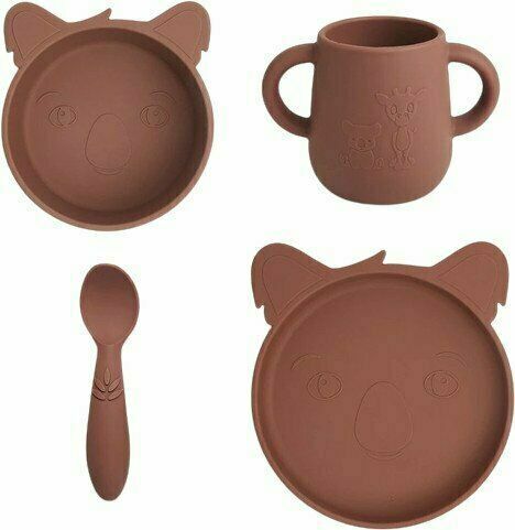 Nuuroo Lykke Silikonový Jídelní set Koala - Mahogany 4 ks porovnat ceny