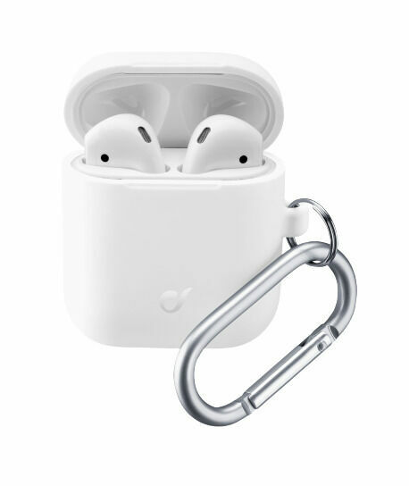 Cellularline Ochranný kryt s karabinou Bounce pro Apple AirPods 1&2 bílý porovnat ceny
