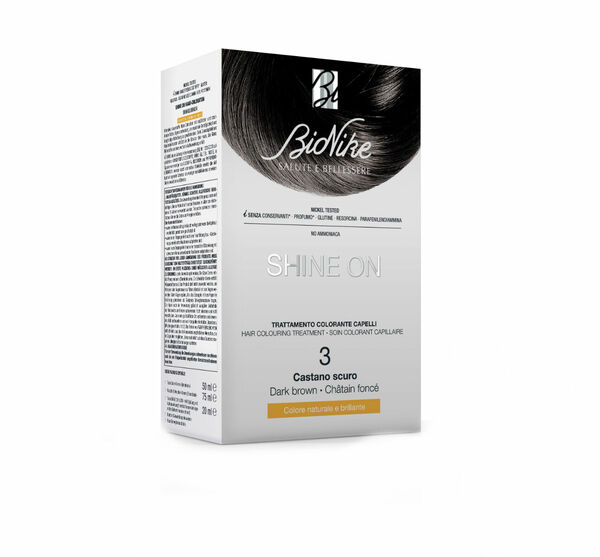 Bionike Shine on hair colouring treatment dark brown barva na vlasy 75 ml tmavě hnědá porovnat ceny