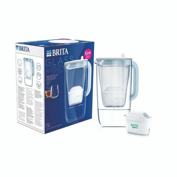 BRITA Skleněná filtrační konvice 2,5 l světle modrá porovnat ceny