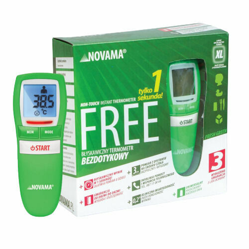 NOVAMA FREE Vteřinový bezkontaktní teploměr zelený porovnat ceny