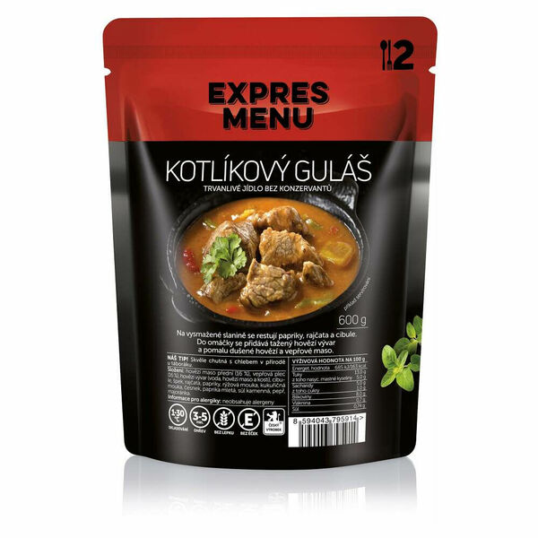 EXPRES MENU Kotlíkový guláš bez lepku 2 porce porovnat ceny