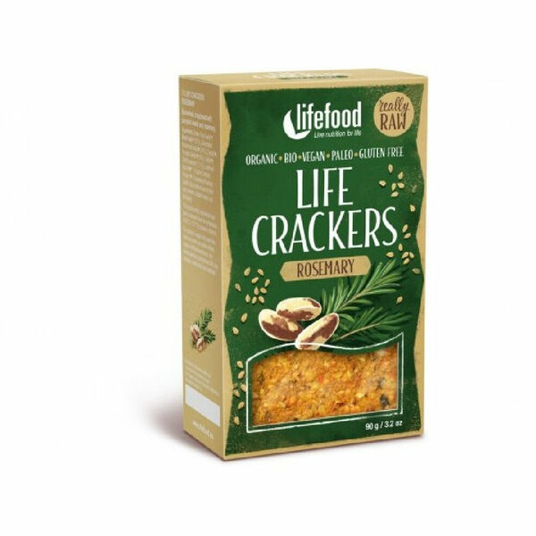 LIFEFOOD Life crackers rozmarýnové 90 g BIO porovnat ceny