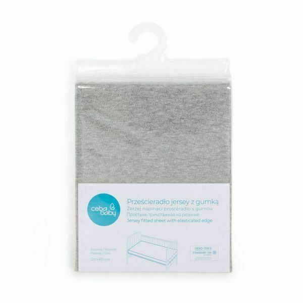 CEBA Prostěradlo Žerzej napínací s gumou 120 x 60 Light Grey Melange porovnat ceny