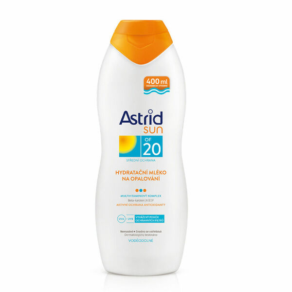 ASTRID Sun Hydratační mléko na opalování OF 20 400 ml porovnat ceny
