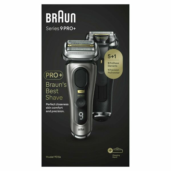 Braun Series 9 PRO+ Elektrický holicí strojek, Nabíjecí stojan, Wet & Dry, 9515s, Tmavě šedý porovnat ceny