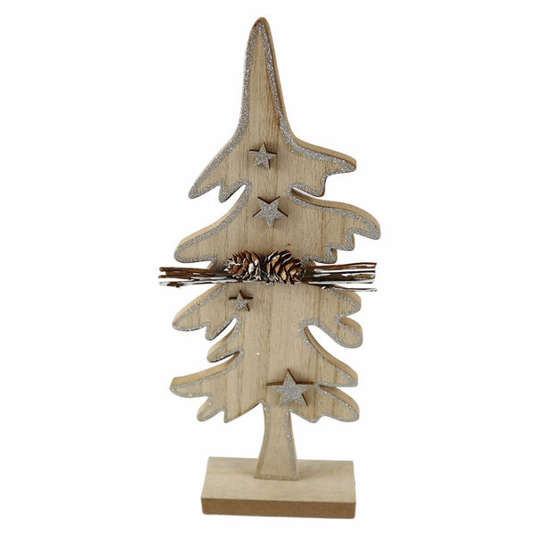 Z-TRADE Stromek na postavení dřevěný, přírodní s gliterm  120X300mm 1 kus porovnat ceny