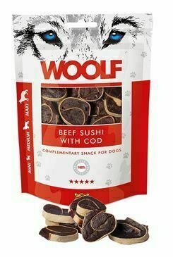 Woolf Pochoutka Beef Sushi With Cod 100g porovnat ceny
