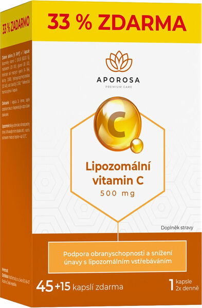 II. jakost Aporosa Lipozomální vitamin C 500 mg 60 kapslí porovnat ceny