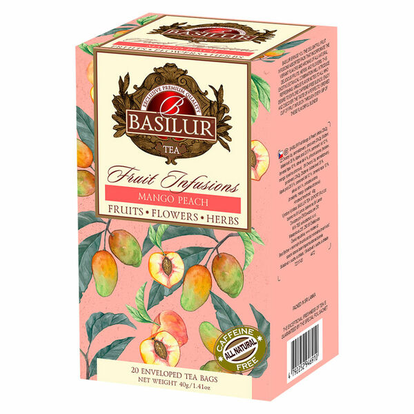 BASILUR Fruit mango & peach ovocný čaj 20 sáčků porovnat ceny