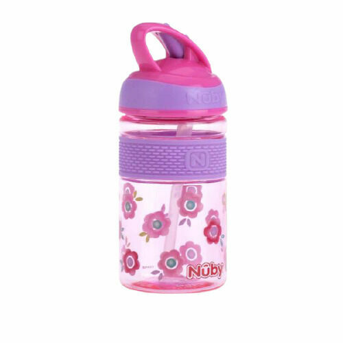 Nuby Láhev sportovní 2v1 s tvrdým sklápěcím brčkem růžová 3+ 360ml porovnat ceny