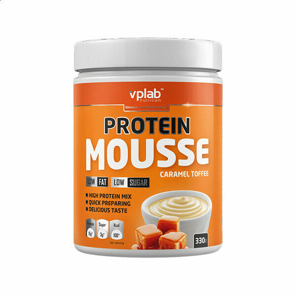 VPLab Protein Mousse Caramel Toffee 330 g, proteinová karamelová pěna, caramel toffee porovnání ceny