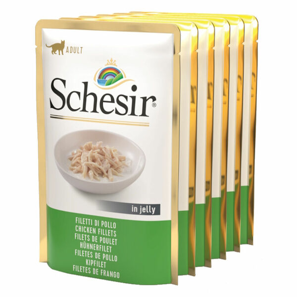 SCHESIR Monoproteinová kapsička pro kočky kuřecí filé 6x85 g porovnat ceny