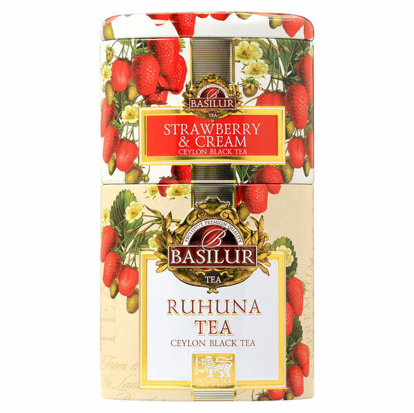 BASILUR 2v1 Strawberry & Ruhunu černý sypaný čaj 100 g porovnat ceny