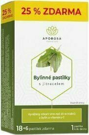 Aporosa Bylinné pastilky s jitrocelem 18+6 pastilek porovnat ceny