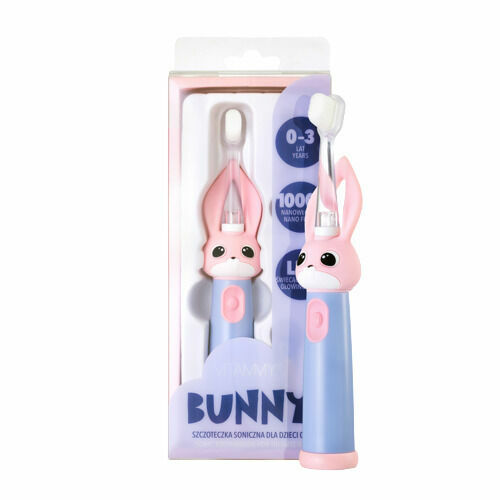 Vitammy Bunny Sonický zubní kartáček pro děti s LED světlem a nanovlákny, 0-3 roky, růžový porovnat ceny