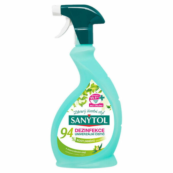 SANYTOL Dezinfekční univerzální čistič sprej 94% rostlinného původu 500 ml porovnat ceny