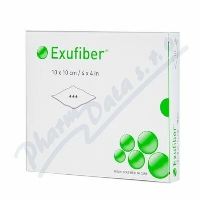 EXUFIBER 10X10 CM, 10KS, VYSOCE ABSORPČNÍ KRYTÍ Z HYDROVLÁK porovnat ceny