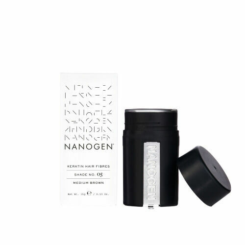 Nanogen keratinová vlákna zahušťovač vlasů 15g středně hnědá porovnání ceny