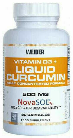 Weider Curcumin Liquid 500 mg + vitamin D3, 90 kapslí porovnat ceny