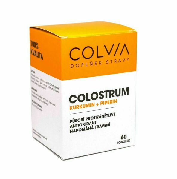 COLVIA Colostrum Kurkumin + Piperin 60 tobolek porovnat ceny