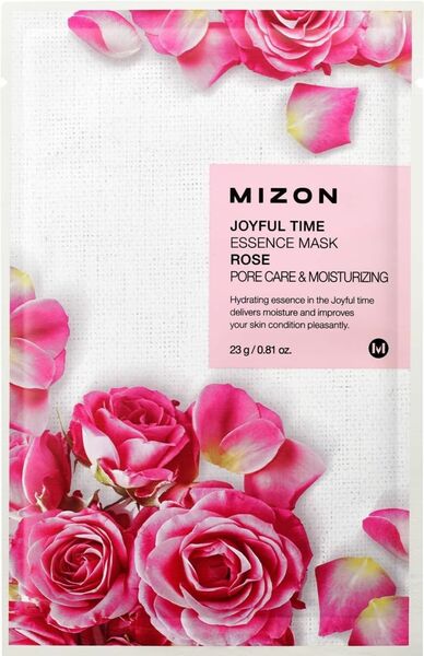 Mizon Joyful Time Essence Mask Rose Hydratační plátýnková maska pro stažení pórů 23g porovnat ceny