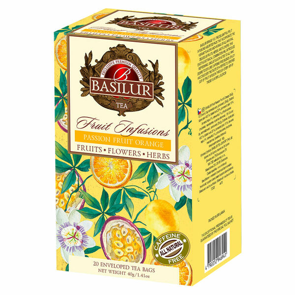 BASILUR Fruit passion fruit & orange ovocný čaj 20 sáčků porovnat ceny