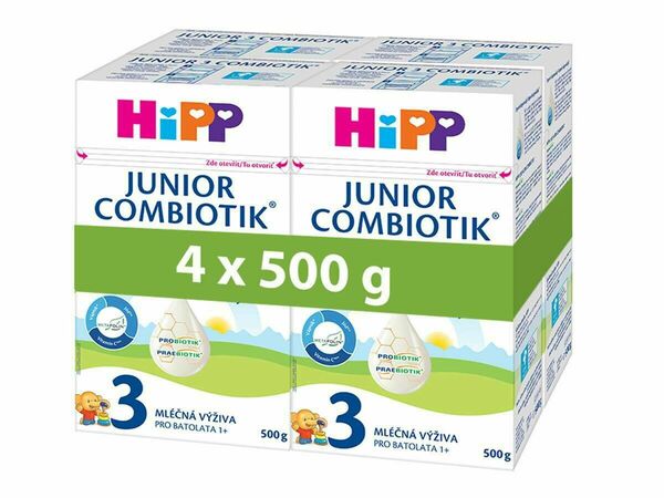 HiPP MLÉKO HiPP 3 JUNIOR Combiotik 4x500g porovnat ceny