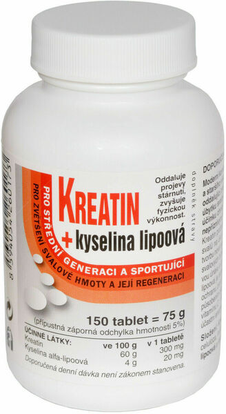 Naturvita Kreatin + Kyselina lipoová 150 tablet porovnat ceny