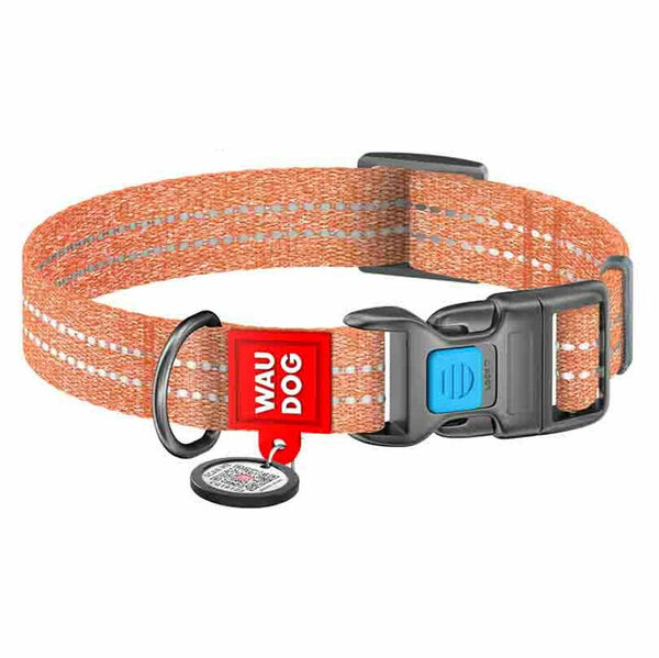 WAUDOG Re-cotton Bavlněný obojek pro psy oranžový 1 ks, Velikost: M porovnat ceny