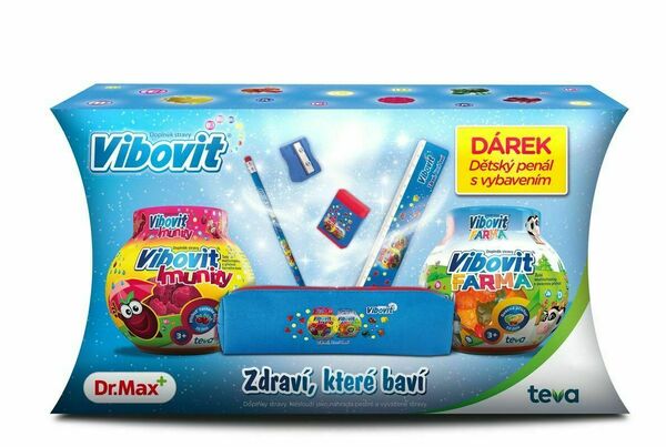 Vibovit Vánoční balení želé multivitaminy 2x50 ks + dárek penál Dr.Max porovnat ceny