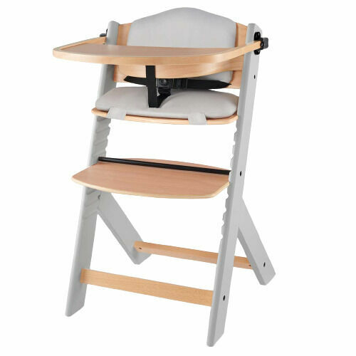 Kinderkraft Židlička jídelní Enock s polstrováním Grey wooden 1 ks porovnat ceny