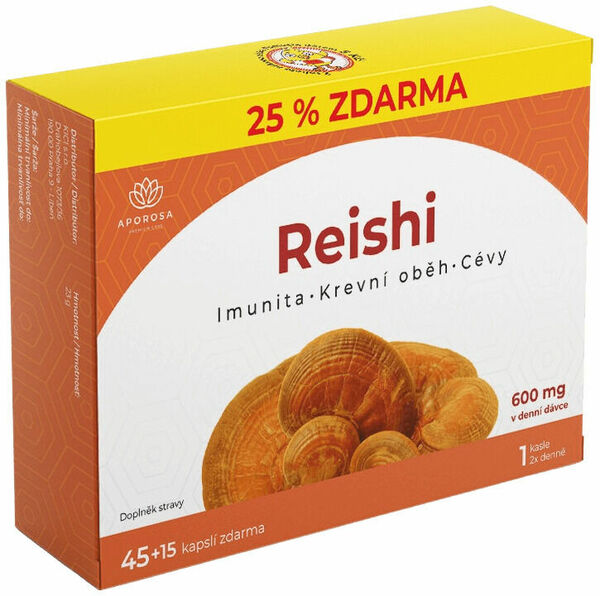 Aporosa Reishi 300mg 60 kapslí porovnat ceny