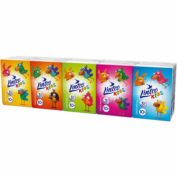 LINTEO Kids Papírové kapesníky 3-vrstvé Mini 10x10 ks porovnat ceny
