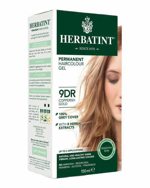 Herbatint Permanentní barva na vlasy měděná zlatá 9DR, 150ml porovnat ceny