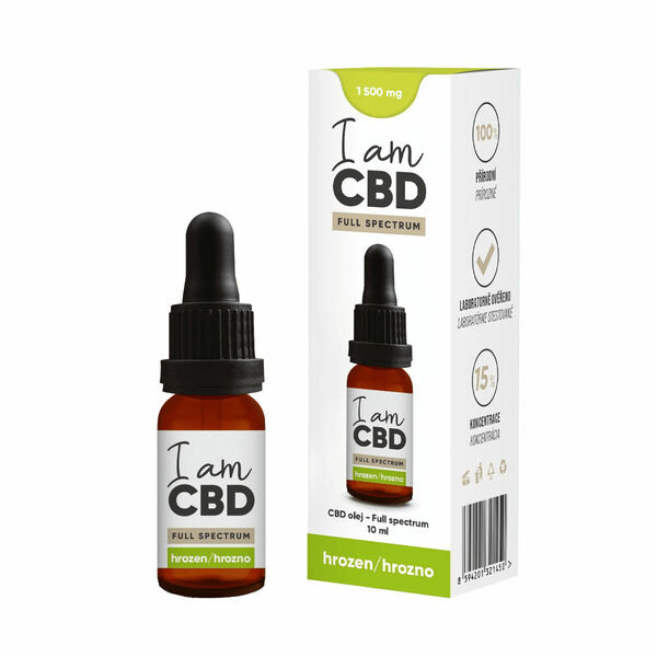 I am CBD Full spectrum olej 15% bílý hrozen 10ml porovnat ceny