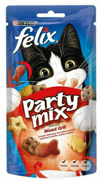 Felix Pamlsky pro kočky - Party mix - Mixed Grill 60g porovnat ceny