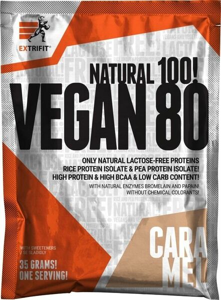 Extrifit Vegan 80 35g karamel porovnat ceny