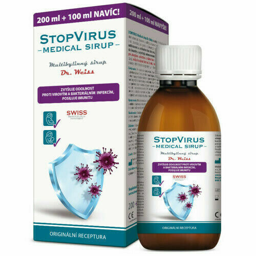 STOPVIRUS Medical sirup Dr. Weiss 200+100ml NAVÍC porovnat ceny