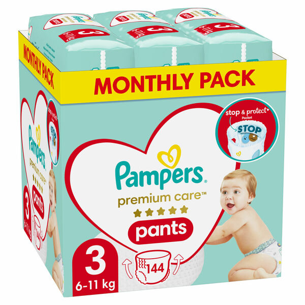 Pampers PAMPERS Premium Care Plenkové Kalhotky Vel. 3 (144 Kusů) 144 ks porovnat ceny