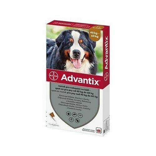 Advantix pro psy 40-60kg spot-on a.u.v.1x6ml porovnat ceny